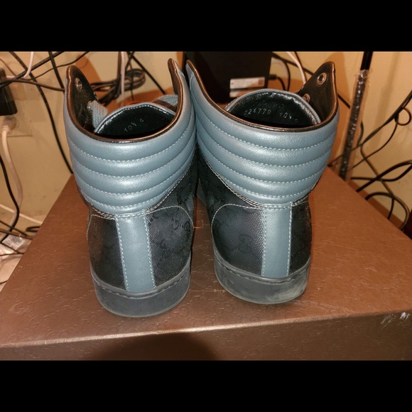 Gucci high top sneakers in platinum grey - Picture 5 of 8